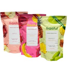 프루티풀 동결건조 과일칩 사과 용과 바나나 망고 파인애플 3가지맛, 1세트, 55g