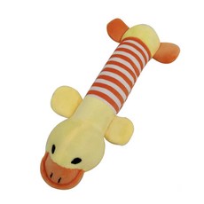 寵物磨牙發聲玩具 可愛動物造型 啾啾發聲玩具 狗貓互動玩具, 粉紅色，黃色，灰色, 1個