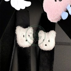 배들 자동차 안전벨트 쿠션 커버 패드 2입 안전벨트커버 자동차안전벨트커버, 블랙 날개