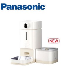 Panasonic 寵物複合式餵食器 CP-JNF04-W 智能餵食飲水機 3L大容量 340度廣角鏡頭, 白色, 1個
