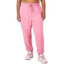 Champion 여성용 조깅 파워블렌드 플리스 조거 팬츠 편안한 여성용 바지 73.7cm(29인치) (플러스 사이즈 가능) 마지판 핑크, Champion 여성용 조깅, 파워블렌드, 플리스 조거
