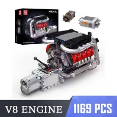 몰드 킹 LSX454 V8 V2 엔진 드 모델 전동 블록 테크니컬 자동차 부품 선물, 20 0203