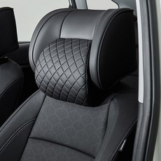 아임반 SP누빔 2세대 목쿠션 일체형 헤드레스트 차량용 목쿠션 자동차 목베개 1P, 1개, 모노블랙