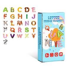 토이토 알파벳 자석 퍼즐 놀이 인지 학습 냉장고 마그네틱 교구, 26피스, 1세트