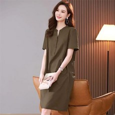 여성원피스 여름원피스 반팔원피스 데일리로 입기 좋은 버튼 디자인 린넨 소재 여성 미디 원피스 DWW052039 26