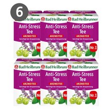 독일 바드하일브루너 Bad Heilbrunner 안티 스트레스 허브차 스트레스 완화 숙면 차 Anti-Stress Tee 8티백, 6개