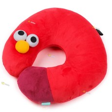 구니스토어 큰눈 캐릭터 목쿠션 목베게 레드 쿠션꿀템 여행필수품 휴대용베개