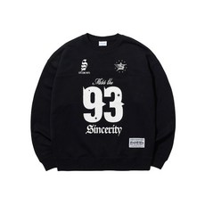 1993스튜디오 그래픽 프린팅 맨투맨_블랙 매장정품 228223