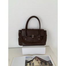 Gesen 美拉德復古手提包，時尚托特包，大容量, 咖色