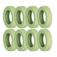 [정품] 강력 캐리어바퀴보호커버 휠슈즈 실리콘, 1세트, 라이트그린