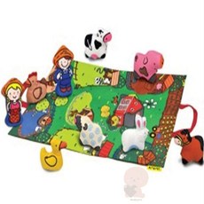 호두상점 케이스키즈 헝겊놀이가방 농장 소근육발달