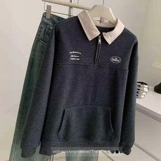 FANSYLI 여성 반집업 프린팅 맨투맨 박스티 캐주얼 오버핏 풀오버 긴팔 티셔츠 점퍼 트레이닝복 아우터 0108JLL3460