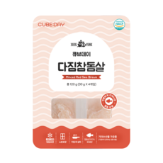큐브데이 다짐 참돔살 순살 큐브 토핑 죽, 120g, 1개