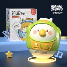 網紅兒童不倒翁嬰兒玩具大號動物可咬搖鈴不倒翁早教安撫玩具批發, 1個, 萌趣風鈴不倒翁-鸚鵡(OPP袋):1