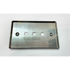 百威電子 白鐵麥克風佳能座蓋板 - 多孔位可選 (1孔/2孔) 白鐵材質防鏽蝕 麥克風保護蓋板, 1個, 小孔 3孔 孔徑:9.5mm