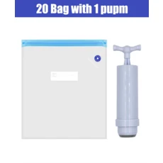3D 프린터 필라멘트 보관 가방 PLA ABS PETG 진공 건조기 안전 유지 습도 밀봉 부품용, 07 20 Bags 1 pump