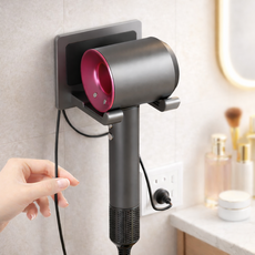 더프레즌트 알루미늄 스크래치방지 헤어드라이기 거치대, 블랙, 1개