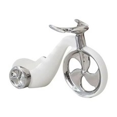 와인 거치대 빈티지 자전거, 1개, 실버화이트