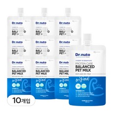 닥터뉴토 반려동물 전용 단백질 우유 강아지 고양이 탄단지 펫밀크 (근육 건강 도움), 프로틴, 180ml, 10개