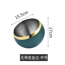 XFH 不鏽鋼防風煙灰缸 創意時尚煙灰缸 酒吧KTV辦公室適用 菸灰缸煙盅, 18無腳墨綠, 1個