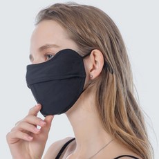 minor company 素色防曬高爾夫球口罩, 黑色2入