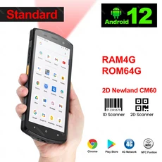 NFC RAM4G 2D Newland 바코드 스캐너 리더기가 있는 안드로이드 PDA 견고한 데이터 수집기 터미널 창고 용, 03 미국, 02 Standard