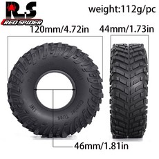 RC카 1.9인치 오프로드 대형 고속 용품 조립 장난감 부품, 1개, 120x44mm 윈드 시어 타이어