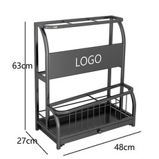 업소용 우산 꽂이함 철제 거치대 현관 꽂이 카페 보관함, 중형 1 블랙 30개 필터 미포함, 1개