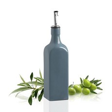 Sweejar 593.6ml(19온스) 세라믹 올리브 오일 디스펜서 병 포함 주방용 대형 오일 디스펜서 요리용 불투명 EVOO 오일 및 식초 양념통 아보카도 오일용 오일