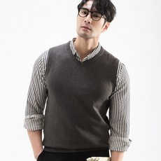 글리멜로 남자 브이넥 니트 조끼 남성 베스트 5559