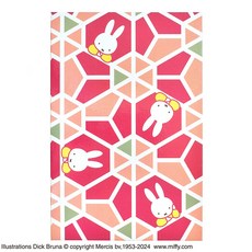 莫莫日貨 日本進口 Miffy 米飛兔 朱印帳 御朱印帳 空白筆記本 經摺裝筆記本 - 櫻花色龜甲, 1個