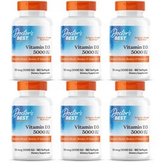 닥터스베스트 비타민 D3 5000 IU 125mcg 180정, 6개