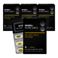 헤라클레스 엑스퍼트 오메가3 1382mg x 30캡슐, 4개, 30정