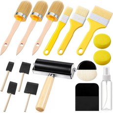 Crtiin 16피스 에센셜 데쿠파주 도구 세트에는 데쿠파주 브러시 7개 폼 브러시 4개 원형 스폰지 블록 2개 스프레이 병 1개 고무 롤러 1개 DIY 아트 퍼즐, Crtiin 16피스 에센셜 데쿠파주 도구 세트에는 데