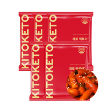 [키토케토] 제로떡볶이 설탕X 밀가루X 고추장X 다이어트간식 곤약떡볶이 (183g), 183g, 5개