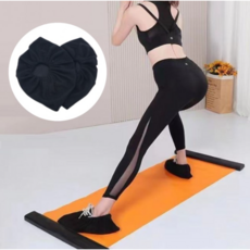 슬라이드보드 슬라이딩보드 덧신포함 복근 운동 홈트 요가, 블랙