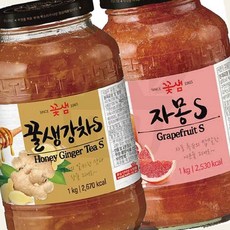 NP디자인 생강차 1kg 자몽차 1kg 꽃샘꿀생강차s, 1