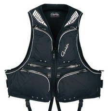 百有釣具 GAMAKATSU 釣魚救生衣 GM-2172 黑色 L/LL, LL
