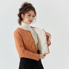 여성 패션 기묘 숏 크롭패딩 보온 안감 SH1268