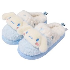 Nuanzhiyuan 산리오 논슬립 내마모성 실내 슬리퍼 12015, 블루, 1개
