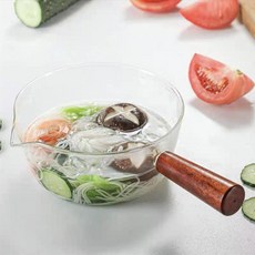 고붕소 실리콘 유리 빨간손잡이 우유냄비 400ml/600ml, 1개, red, 21cm