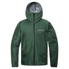 mont-bell 輕量透氣防風雨登山外套，亮眼色彩，多口袋設計，耐磨材質, 深綠 DGN, 1個