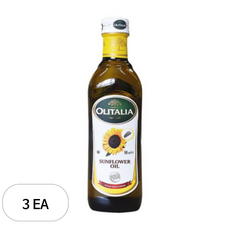 올리타리아 해바라기유, 500ml, 3개