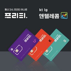 엔텔레콤 ntelecom usim Freet 프리티 알뜰폰 선불유심 비대면 개통 통신사 구매, 앤텔레콤, 1개