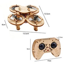 새로운 목재 조립 DIY RC 비행기 쿼드콥터 드론 교육 모형 항공기 학생 과학 및 장난감, DIY 목재 드론  과학 및 교육 모델  공식 표준