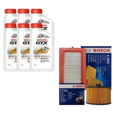 XM3 1.3 TCe 가솔린 캐스트롤 GTX 0W20 6L 엔진오일 필터 세트 7231-3022