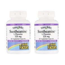 natural Factors 壓力放鬆L-Theanine素食膠囊 125mg, 2個, 60 件