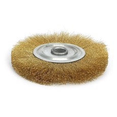 Ovenot 12.7cm(5인치) 구리 와이어 휠 벤치 그라인더용 순수 황동 브러시 접착 교체 액세서리용 디버링용 금속 폴리싱 XIAOYING