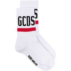 GCDS 인타르시아 로고 크루 양말
