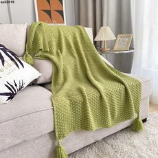 毯子 民宿裝飾毯ins酒店辦公室通用簡約流蘇針織毛毯單人躺椅床旗尾巾